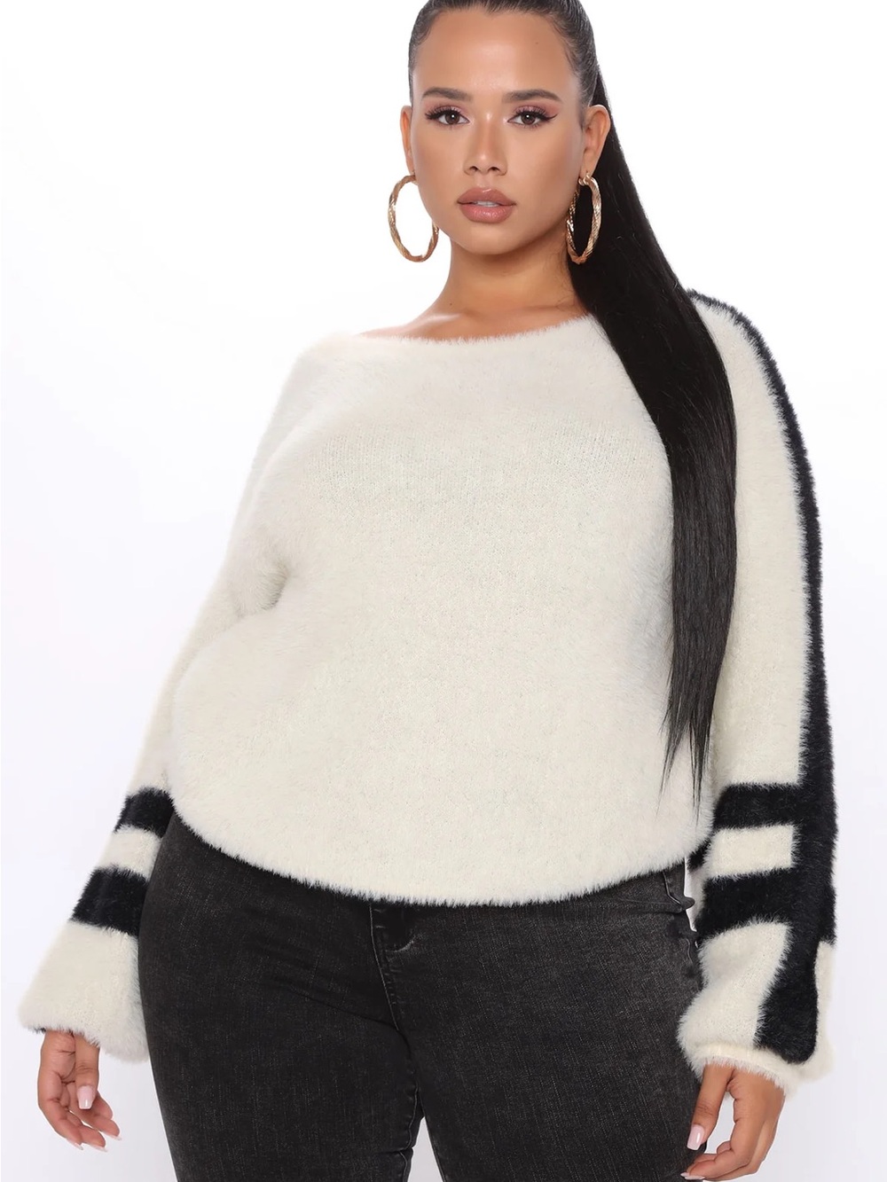 Fuzzy Crewneck Sweater- NEW